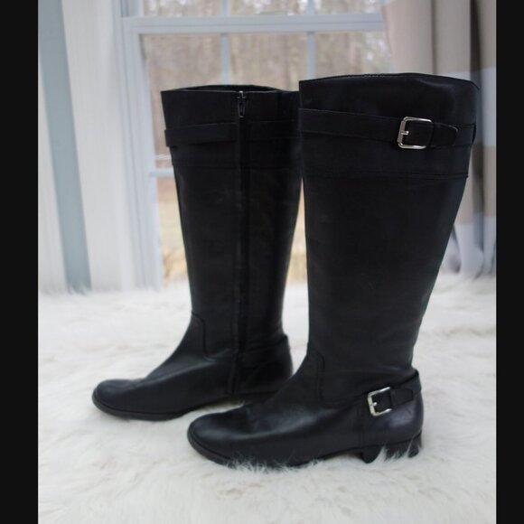 Ralph Lauren Shoes - GORGEOUS Ralph Lauren SIMONE Riding Boots sz. 9.5 B - Flat Leather To the knee